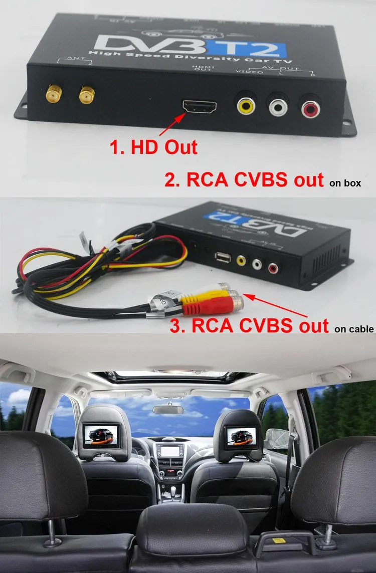 Dvb t2 Автомобильная поддержка DVB-T и автомобильный DVB-T2 телеприставка 2 тюнера 2 антенны для Европы и России