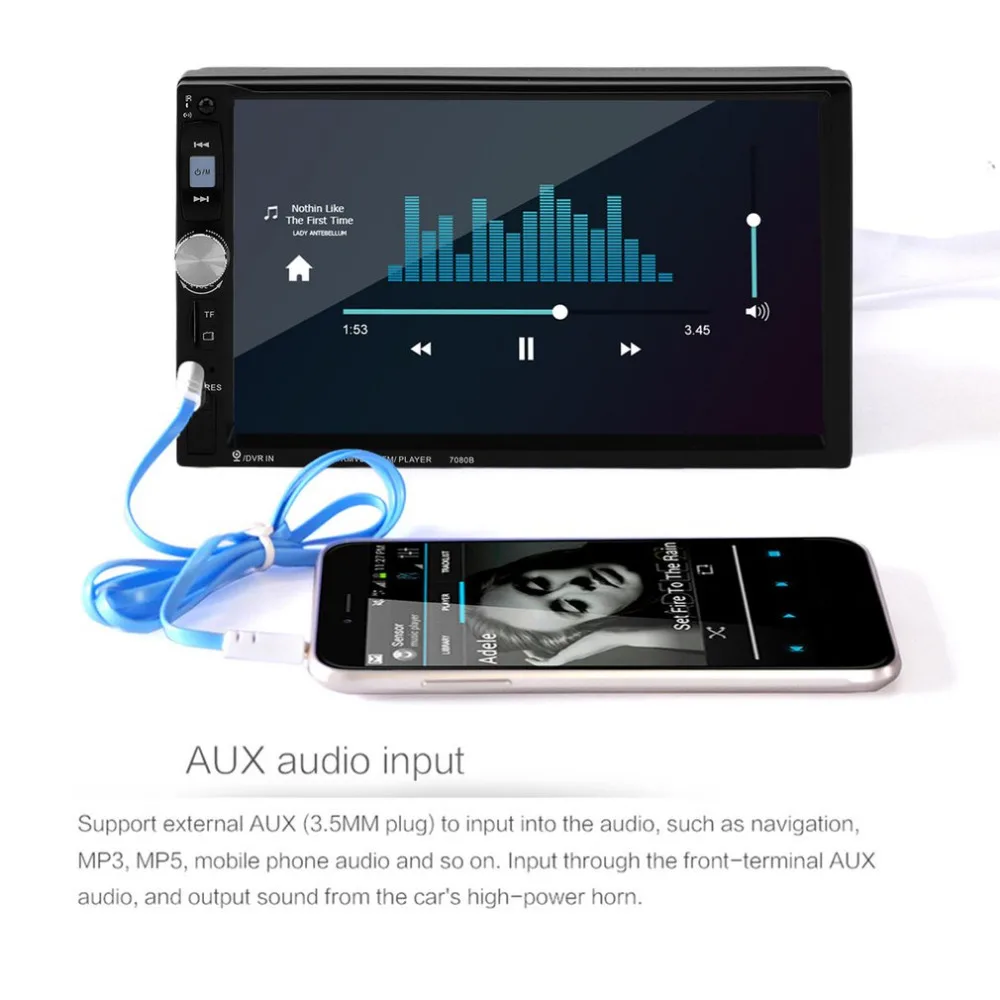 Cimiva 7080B 7 Inch font b Car b font Video Player with HD Touch Screen FM