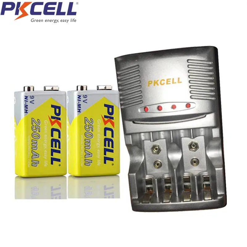 

2Pcs nimh 9V Rechargeable Batteries and 1Pcs Standad Battery Charger Eu plug LED Light Shows