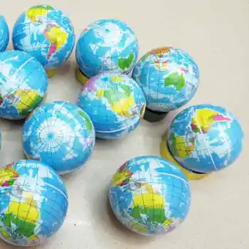 

Brand New Brief Earth Globe Stress Relief Bouncy Foam Ball Kids World Geography Map Ball