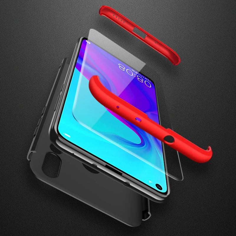 360 Degree Full Cover Case For Huawei Nova 4 Case With Tempered Glass Luxury Plastic Case For Huawei Nova 4 Nova4 Phone Bag 
