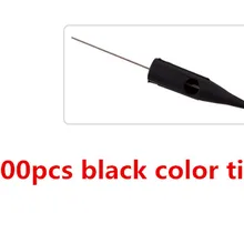 100 шт. 6f высокая qualtity одноразовые постоянный Макияж Вышивка Крестом Иглы татуировки Советы бровей губ ручка крышки традиционные Вышивка Крестом Иглы Шапки черный цвет