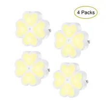 LED Night Light, Warm White Night Light for Kids, Plug in Night Light with Dusk to Dawn Photocell Sensor, 4 Pack Night Lights tw l08 white night light
