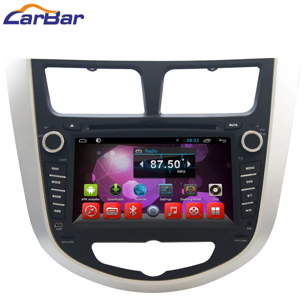Best 7" HD 1024*600 Quad Core Android 6.0 Car DVD GPS Radio Video Player for Hyundai Verna Accent Solaris I20 2010 2011 2012 1