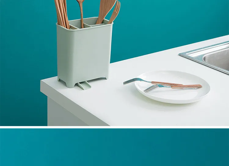 Кухонная пластиковая стойка дренажная полка для хранения посуды креативная многофункциональная Толстая емкость для палочек для еды