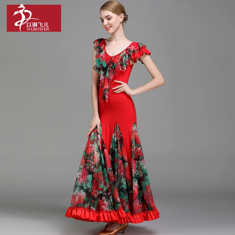 Стандартное платье для бальных танцев женское с ремнями девушек и женщин