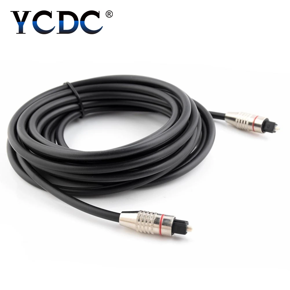TosLink Fiber Optics Digital Audio Optical Cable SPDIF Cord OD5.0 Wire