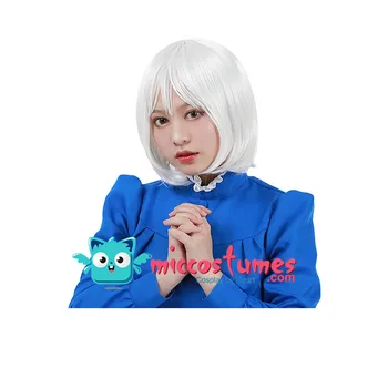

Synthetic Wig Howl's Moving Castle Sophie Cosplay Short Silver Wig