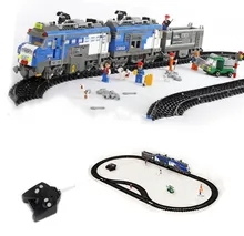 Remote Control toys Freight Train Building Block Sets 1275pcs RC Transport Model Building Block Educational Bricks Toys for Kids