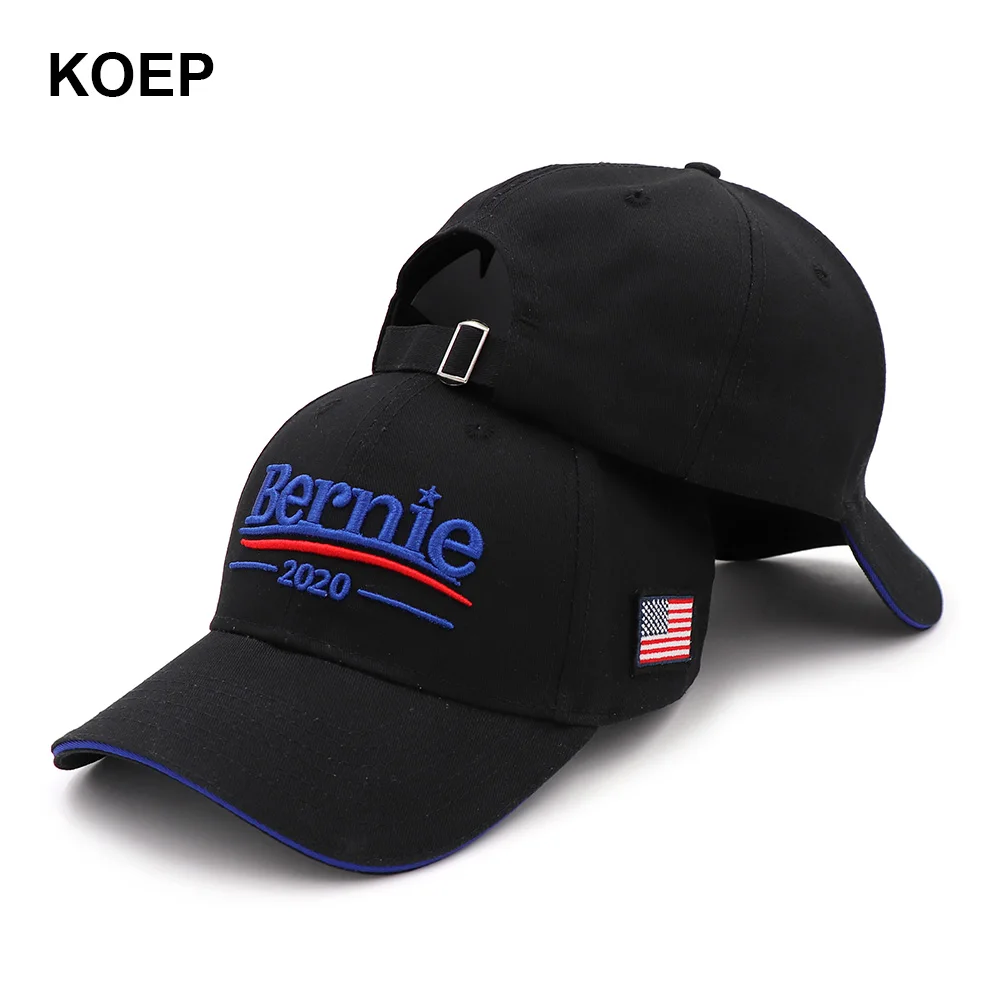 Кепка KOEP Bernie Sanders, бейсбольная кепка с флагом США s Keep America Great Snapback, Кепка с 3D вышивкой в виде звезд и букв сзади - Цвет: Black