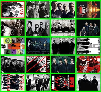 

Lanchenyi Handmade Rock band U2 Classic Series sticker 20/pcs PVC Art Crafts collection Gift wall Design sticker 7.5*5.5cm