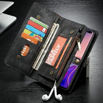 

Retro Leather Case For Samsung Galaxy S8 S9 S10 Plus S10e S7 Edge Note8 Note9 Wallet Bag Card Slot Zipper Phone Cover Back Shell