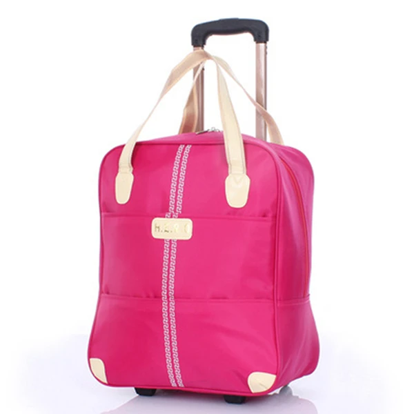 Унисекс, водонепроницаемые чехлы на колесиках, сумка для путешествий, сумка-Спиннер с чемоданом, Набор сумок, мужская сумка для путешествий, сумка для путешествий - Цвет: Розовый