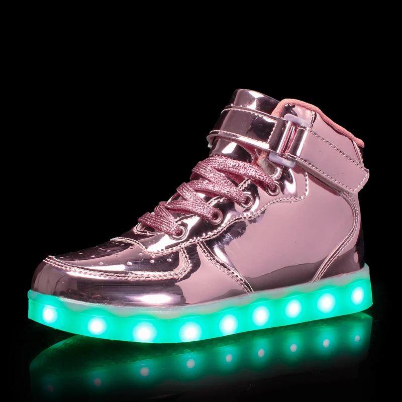 

2018 New 25-39 USB Charger Glowing Sneakers Led Children Lighting Shoes Boys Girls illuminated Luminous Sneaker kids sneakers