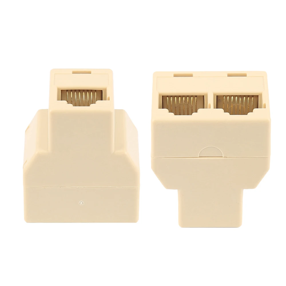 

RJ45 Splitter Adapter 1 to 2 Dual Female Port CAT5/6 LAN Ethernet Sockt Network Connections Splitter Adapter P15