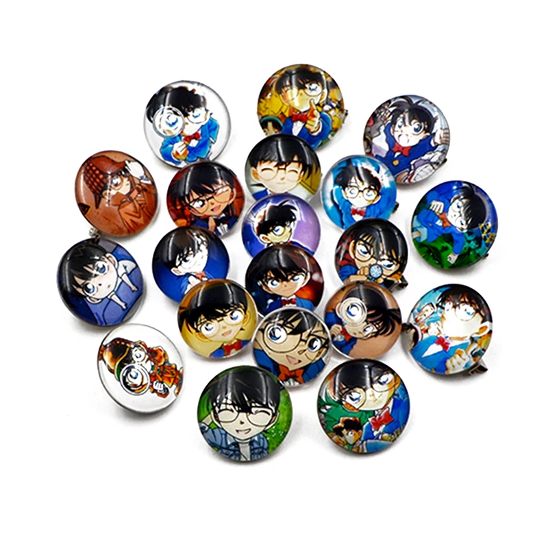 

Nengdou S3 anime badge round icons for boy backpack pin decoration on clothes kawaii harajuku brooch decoration on the collar