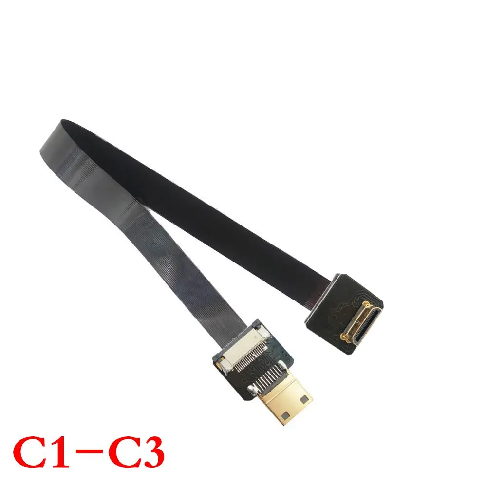 Mini HDMI Male to Mini HDMI Male FPC Flat FPV HDMI Cable 10cm 20cm 30cm 50cm 100cm for Multicopter Aerial Photography