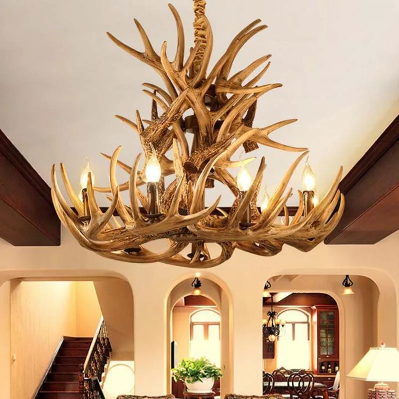 

Welded Hair Chandelier Lamp Modern LED Antler Chandelier Lustre Chandeliers E14 Vintage Lights Novelty Lighting