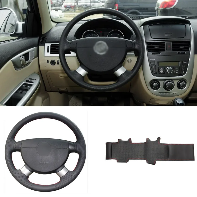 

Brand New DIY Sewing-on PU Leather Steering Wheel Cover Exact Fit For Buick Excelle