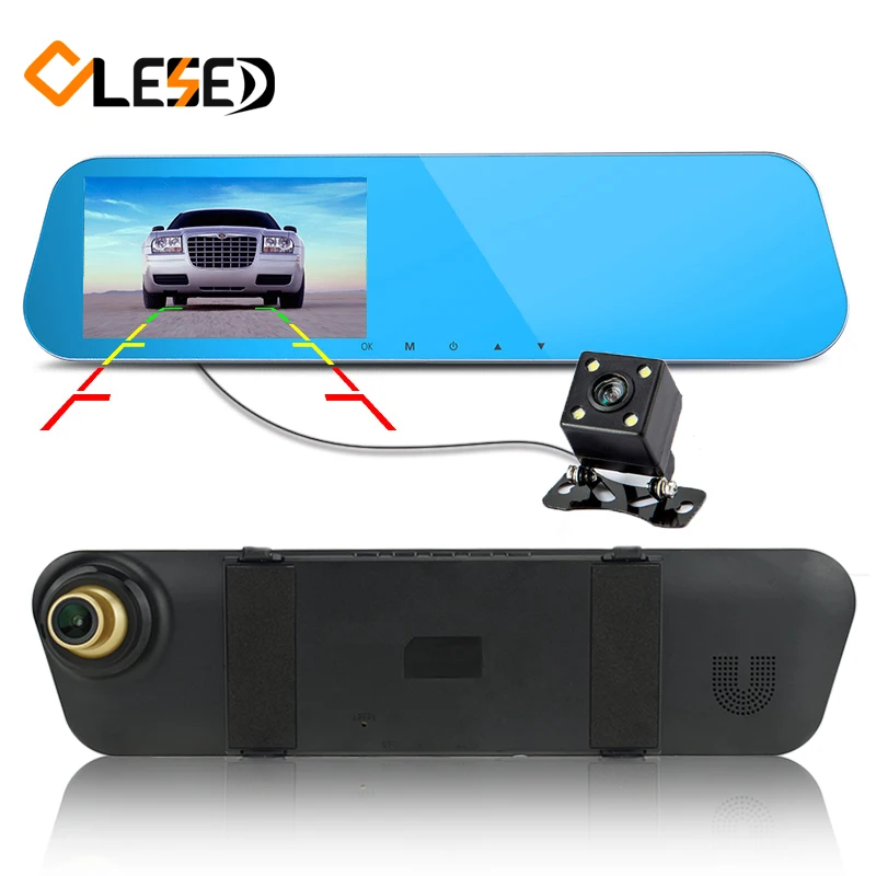imágenes para Lente dual cámara del coche espejo retrovisor auto registrator dvrs coches dvr grabador de vídeo completo hd1080p dash cam videocámaras portátiles imágenes para Lente dual cámara del coche espejo retrovisor auto registrator dvrs coches dvr grabador de vídeo completo hd1080p dash cam videocámaras portátiles