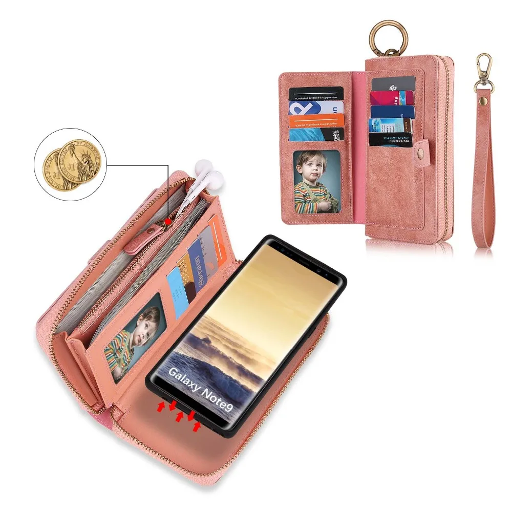 Роскошный винтажный Бумажник Флип кожаный чехол для телефона Fundas для Samsung Galaxy Note 10 Plus S10 Plus S10 lite S10 5G Note 9 Note8 S9 Plus S8 Plus S7 Edge встроенный Железный чехол