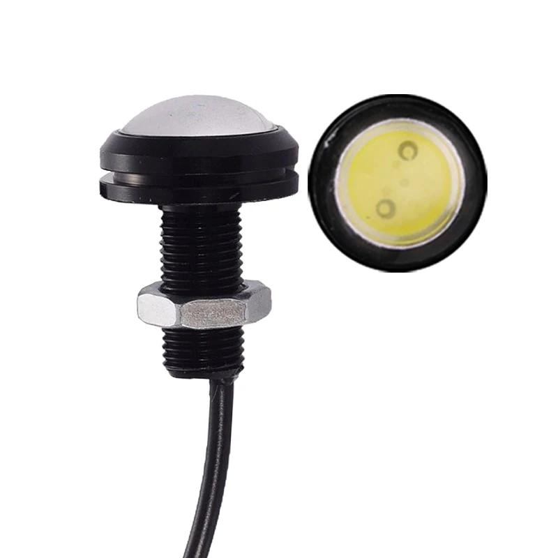 1x Автомобильный светодиодный сигнальная лампа COB DRL Противотуманные светильник противотуманной фары 12V супер яркий тормозной системы парковки задним ходом фонаря ламповый патрон светильник для укладки волос 18 мм