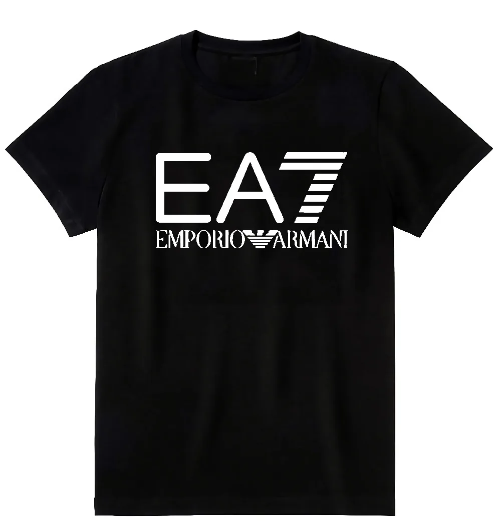 

New EA7 short sleeve t-shirt Black T-Shirt Size S-3XL