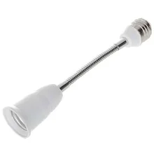 E27 до E27 20 см длина гибкий удлинитель светодиодный светильник лампа база болт крепления гнездо адаптер конвертер DA