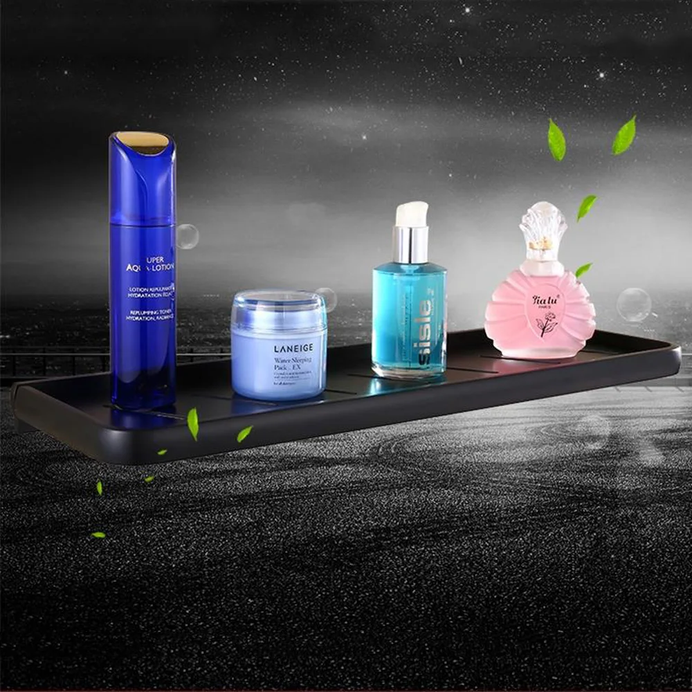 

High quality Dresser black bathroom pendant single layer pallet racks minimalist Bathroom Shelves TL070