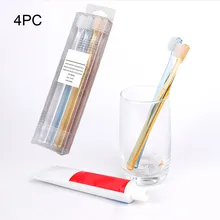 С украшением в виде кристаллов мягкая Щетинная зубная щетка головные уборы, маленькие размеры, мульти-цветная зубная щетка дорожная Портативный eco-friendly Frush уход за зубами 4 шт./компл