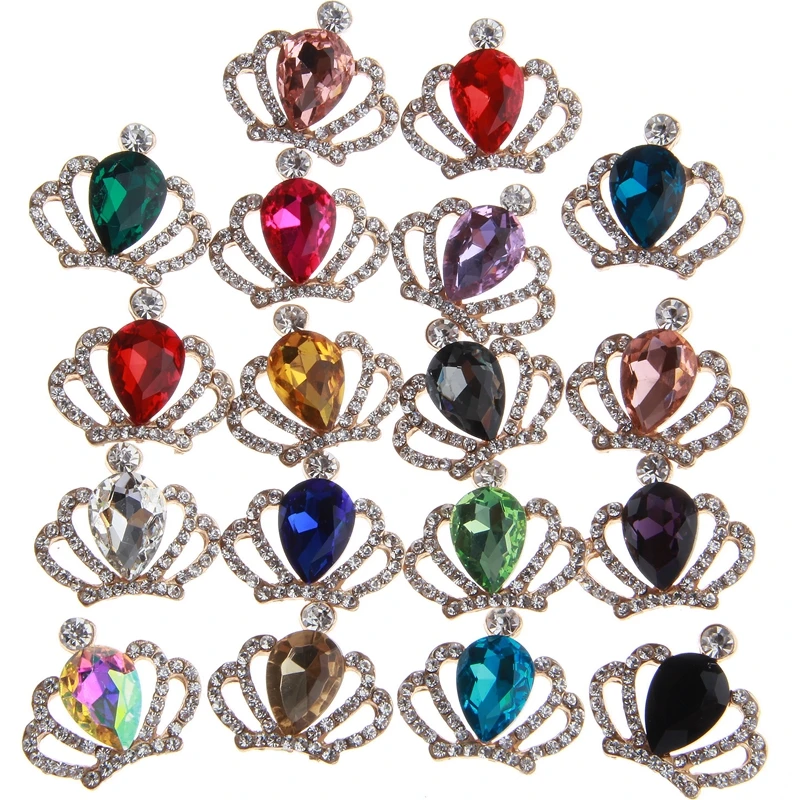 

120PCS Handmade Vintage Metal Decorative Buttons Crystal Pearl Flower Center Alloy Flatback Rhinestone Buttons Craft Supplies