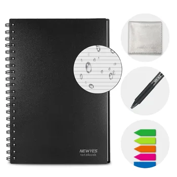 

NeWYeS A6 Reusable Smart Erasable Notebook Journal Microwave Wave Cloud Erase Notepad Sketch Pocket book Lined With ink Pen Gift