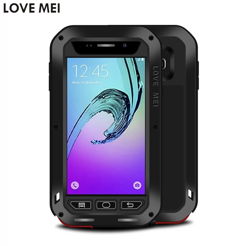 bilder für Für samsung galaxy a3 2016 abdeckung 4,7 ''a310f sm-a3100 wasserdichte case LIEBE MEI Qualität TPU & Hard Metallabdeckung und Gehärtetem Glas bilder für Für samsung galaxy a3 2016 abdeckung 4,7 ''a310f sm-a3100 wasserdichte case LIEBE MEI Qualität TPU & Hard Metallabdeckung und Gehärtetem Glas