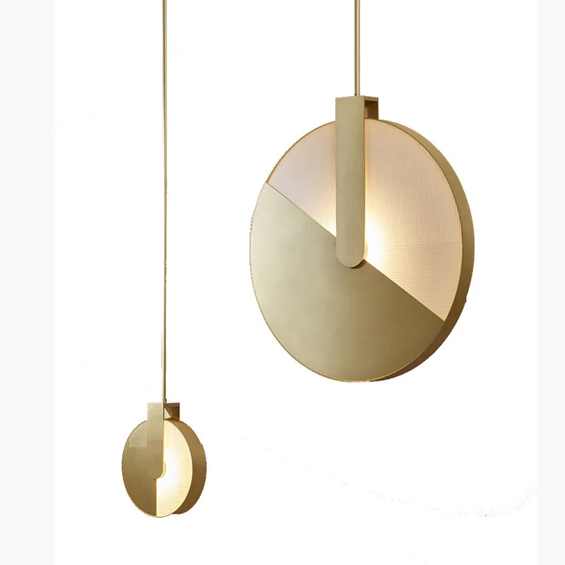 

Post Modern Creative Pendant lights Nordic Brief Designer Living room Bedroom Bedside Dining room Gold Aluminum Art Droplight
