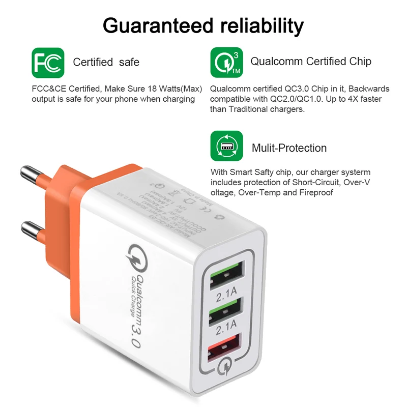  CAFELE 18W Eu-stecker USB Quick charge 30 5V 3A Universal Handy Schnelle ladegerät lade für iPhone 