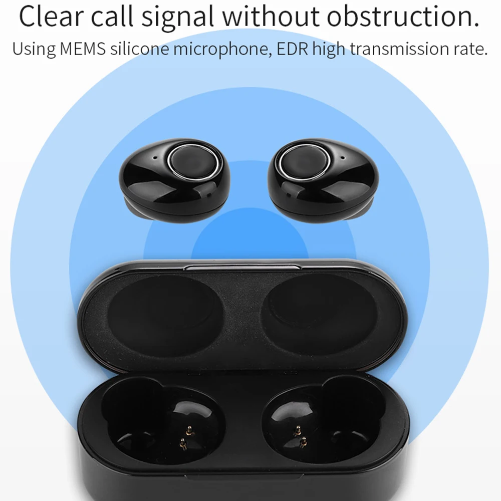 Наушники вкладыши TWS с K15 Мини Bluetooth 5 0 Hi Fi наушники IPX5 Водонепроницаемый