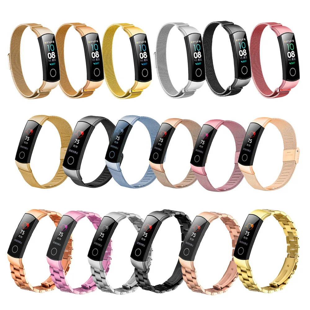 

Milanese Metal Wrist Strap For Honor Band 4 Strap Metal For Huawei Honor Band 4 Stainless Steel Bracelet Milanese Loop Wristband