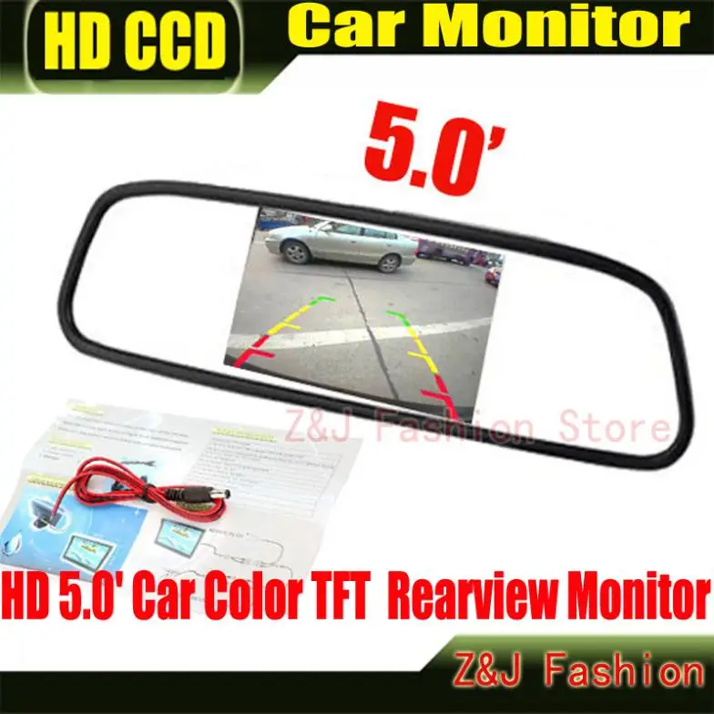Монитор для зеркала заднего вида Автомобильный 5 дюймов 16:9 DC 12 В|monitor cart|mirror on mobile