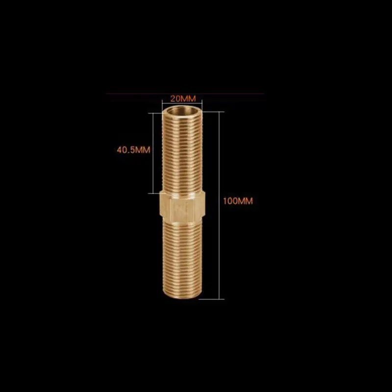 1/" BSP наружная резьба 100 мм удлинительная трубка, ровный латунный соединитель соединительной трубы для воды