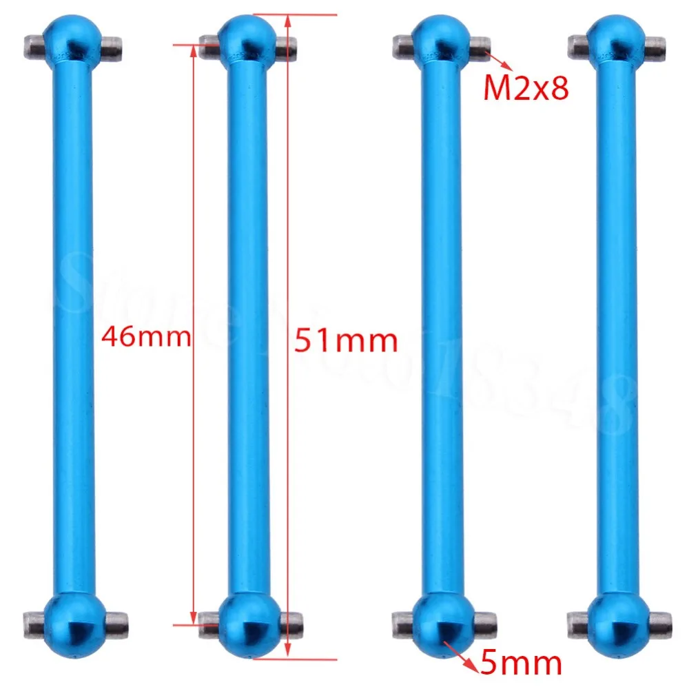 4cs/лот Wltoys A949 металлические детали из алюминия Dogbone 51 3x8 мм Передняя Задняя A959 07 для