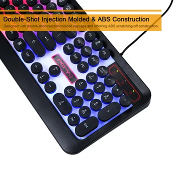 

LED Backlit Gaming Keyboard Gamed Keyboard Rainbow Illuminated Keyboard Ergonomic Design Office Work Keyboard for PC Laptop