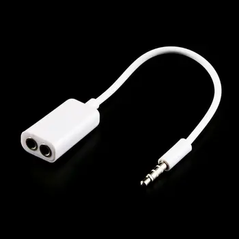 

Hot New 1 Pc Car-styling 3.5mm Male AUX Jack Splits Dual 3.5mm Female Headphone Audio Adapter Car Cable Wire
