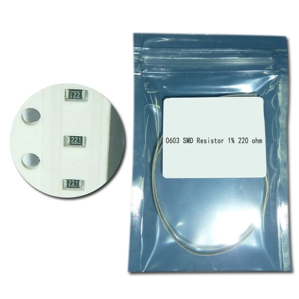 1000pcs/lot 0603 Chip Fixed Resistor SMD Resistor 1 220 ohmsmd