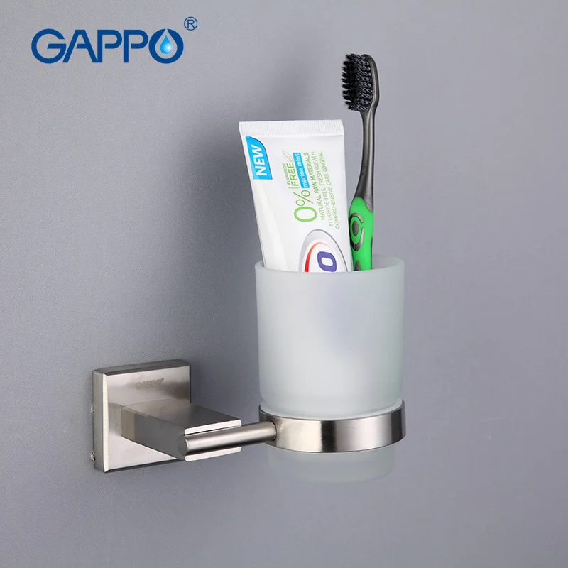 GAPPO держатели стаканчиков из нержавеющей стали стеклянные одиночные держатели стаканчиков настенные аксессуары для ванной комнаты держатель чашки для зубной щетки