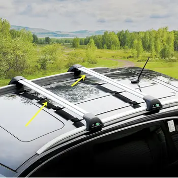 

A Pair Aluminum alloy Cross Bar Roof Cargo Luggage Rack For Lexus IS200T 2016