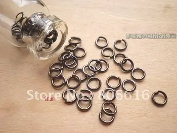 

1000PCS 4MM Vintage Black/Gunmetal Metal Jump Split Rings Jewelry Fittings Accessory