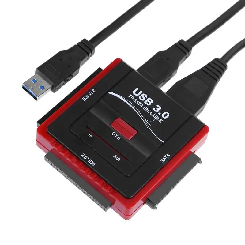 USB 3,0 до 2," 3,5" SATA IDE HDD жесткий диск конвертер USB3.0 до 5,2" IDE CDROM DVDROM 1 SATA до 2 IDE адаптер клонирования данных