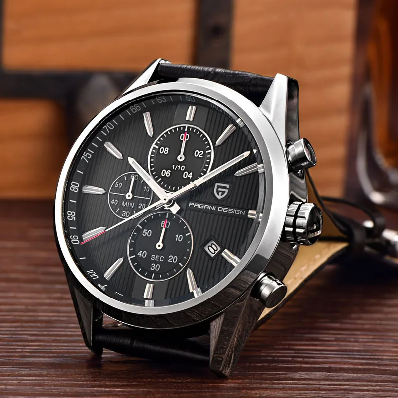 Люксовый бренд PAGANI Дизайн хронограф бизнес часы для мужчин водонепроницаемый 30 м японский движение мужчин t кварцевые часы для мужчин reloj hombre