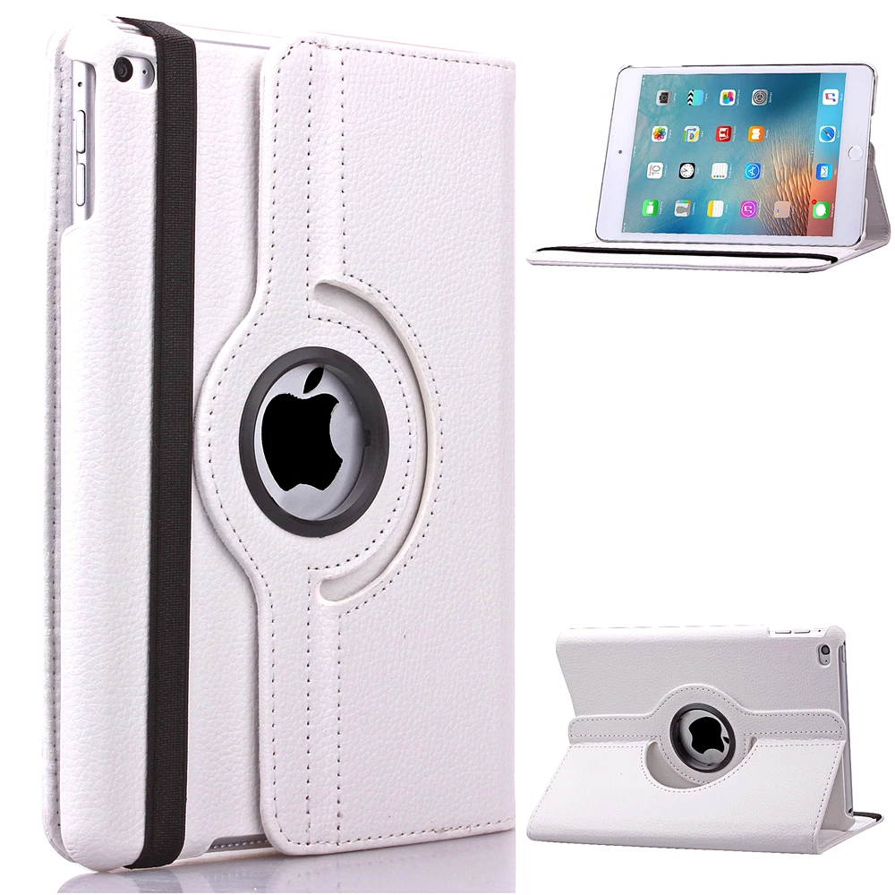 

For ipad mini 360 Rotating PU Leather Case Cover Stand For Apple iPad mini 1 2 3 Premium Quality - Screen Protector & Stylus