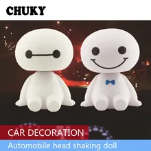 CHUKY автомобиль украшения Baymax робот качая головой куклы авто интерьера подарок для Volkswagen VW Golf 4 5 7 MK4 honda Civic